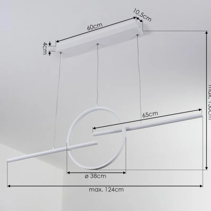 hofstein Suspension Alelua LED Blanc, 1 lumière, Télécommandes