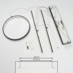 hofstein Suspension Alelua LED Gris, 1 lumière, Télécommandes