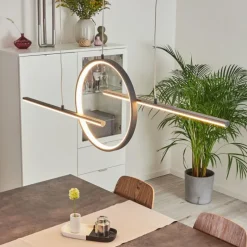 hofstein Suspension Alelua LED Gris, 1 lumière, Télécommandes