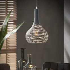 Lampes Industrielles-hofstein Suspension Alenhoven Gris, 1 lumière