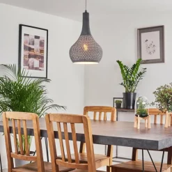 hofstein Suspension Alenhoven Gris, 1 lumière