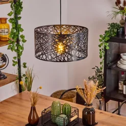 Lampes Industrielles-hofstein Suspension Altoplano Noir, 1 lumière