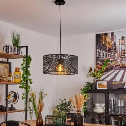 Lampes Industrielles-hofstein Suspension Altoplano Noir, 1 lumière