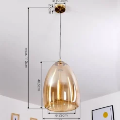 hofstein Suspension Alvares Bronze, 1 lumière