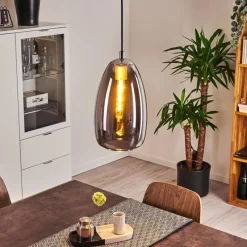 Suspension Verre Fumé-hofstein Suspension Alvares Chrome, 1 lumière