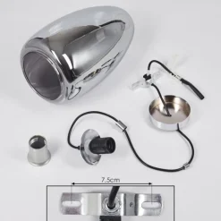 Suspension Verre Fumé-hofstein Suspension Alvares Chrome, 1 lumière