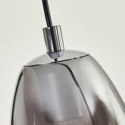 Suspension Verre Fumé-hofstein Suspension Alvares Chrome, 4 lumières