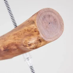 Luminaires Rustiques-hofstein Suspension Ambri Bois clair, Nickel mat, 3 lumières