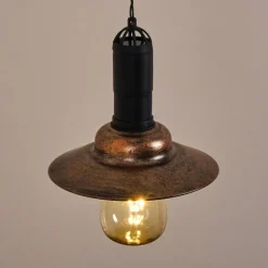 Lampes Vintages & Rétros-hofstein Suspension Anaheim LED Cuivre, Noir, 1 lumière
