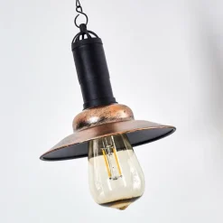Lampes Vintages & Rétros-hofstein Suspension Anaheim LED Cuivre, Noir, 1 lumière