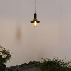 Lampes Vintages & Rétros-hofstein Suspension Anaheim LED Cuivre, Noir, 1 lumière