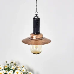Lampes Vintages & Rétros-hofstein Suspension Anaheim LED Cuivre, Noir, 1 lumière