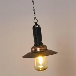 Lampes Vintages & Rétros-hofstein Suspension Anaheim LED Cuivre, Noir, 1 lumière