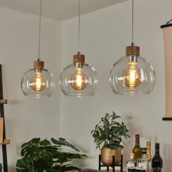 Lampes À Boules-hofstein Suspension Andeer Chrome, Écru, 3 lumières