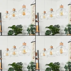 Lampes À Boules-hofstein Suspension Andeer Chrome, Écru, 3 lumières