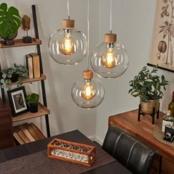 Lampes À Boules-hofstein Suspension Andeer Chrome, Écru, 3 lumières