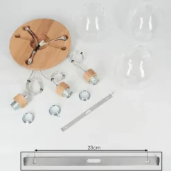 Lampes À Boules-hofstein Suspension Andeer Chrome, Écru, 3 lumières