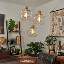 Lampes À Boules-hofstein Suspension Andeer Chrome, Écru, 3 lumières