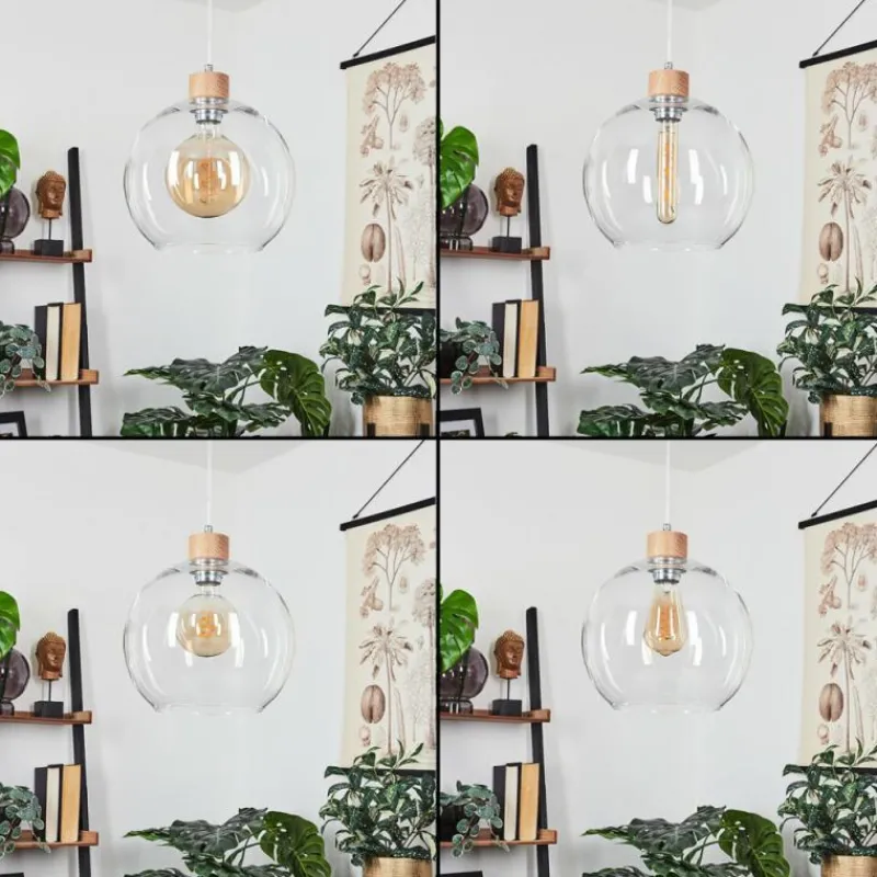 Lampes À Boules-hofstein Suspension Andeer Écru, 1 lumière