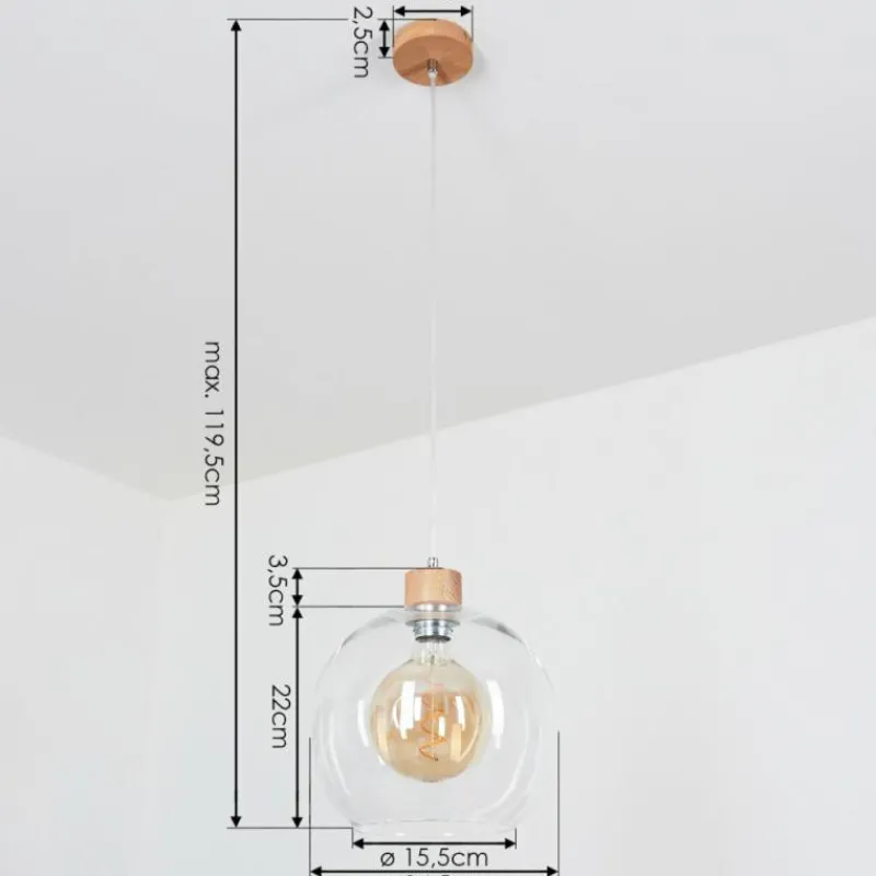 Lampes À Boules-hofstein Suspension Andeer Écru, 1 lumière
