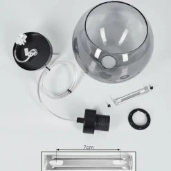 Suspension Verre Fumé-hofstein Suspension Andeer Noir, 1 lumière