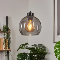 Suspension Verre Fumé-hofstein Suspension Andeer Noir, 1 lumière