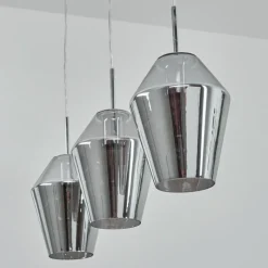 Suspension Verre Fumé-hofstein Suspension Anjou Chrome, 3 lumières