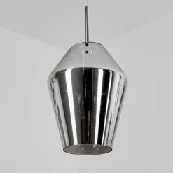 Suspension Verre Fumé-hofstein Suspension Anjou Chrome, 1 lumière