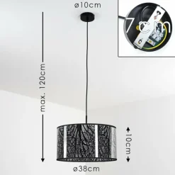 Lampes Vintages & Rétros-hofstein Suspension Annaoplis Noir, 1 lumière