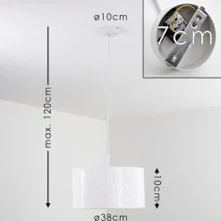 hofstein Suspension Antalya Blanc, 1 lumière