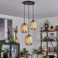 hofstein Suspension Apedo Ambre, 3 lumières