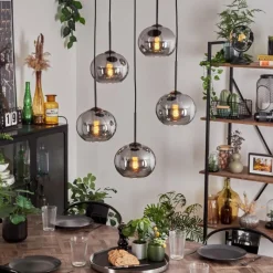 hofstein Suspension Apedo Fumé, 5 lumières