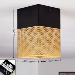 hofstein Suspension Armenie Laiton, Noir, 1 lumière