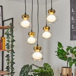 hofstein Suspension Arusi Bronze, Noir, 5 lumières