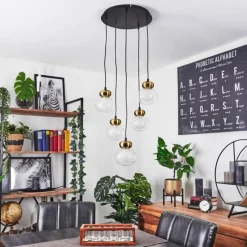 hofstein Suspension Arusi Bronze, Noir, 5 lumières