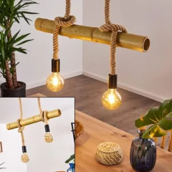 Style Boho-Chic-hofstein Suspension Asmara Brun, 2 lumières