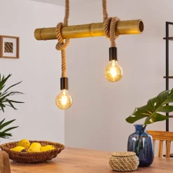 Style Boho-Chic-hofstein Suspension Asmara Brun, 2 lumières