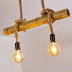 Style Boho-Chic-hofstein Suspension Asmara Brun, 2 lumières