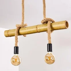 Style Boho-Chic-hofstein Suspension Asmara Brun, 2 lumières