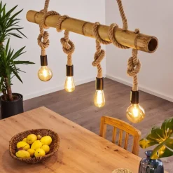 Style Boho-Chic-hofstein Suspension Asmara Brun, 4 lumières