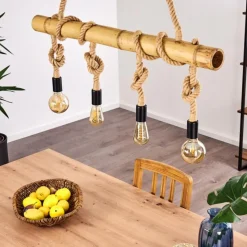 Style Boho-Chic-hofstein Suspension Asmara Brun, 4 lumières