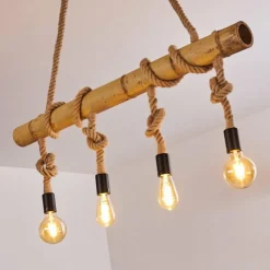 Style Boho-Chic-hofstein Suspension Asmara Brun, 4 lumières