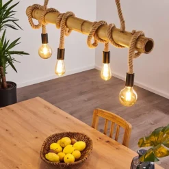 Style Boho-Chic-hofstein Suspension Asmara Brun, 4 lumières