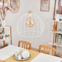Lampes En Bois-hofstein Suspension Atake Écru, 1 lumière