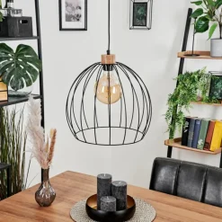 Lampes En Bois-hofstein Suspension Atake Écru, 1 lumière