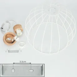 Lampes En Bois-hofstein Suspension Atake Écru, 1 lumière