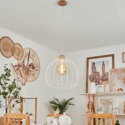 Lampes En Bois-hofstein Suspension Atake Écru, 1 lumière