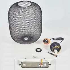 Style Boho-Chic-hofstein Suspension Ateponta Noir, 1 lumière