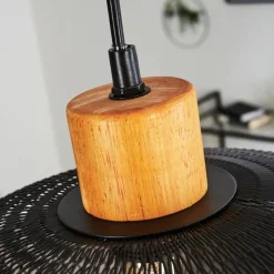 Style Boho-Chic-hofstein Suspension Ateponta Noir, 1 lumière