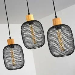 hofstein Suspension Ateponta Noir, 3 lumières